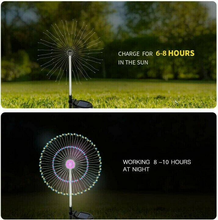 Shineshore Last Day 70%OFF- Waterproof Solar Garden Fireworks Lamp