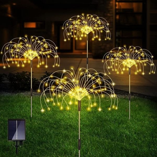 Last Day 70%OFF- Waterproof Solar Garden Fireworks Lamp