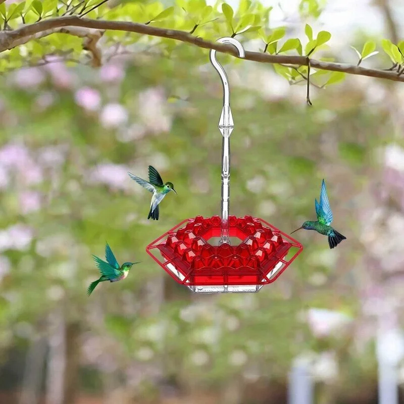 (Last Day Promotion-SAVE 50% OFF) Mary's Hummingbird Feeder With Perch And Built-in Ant Moat