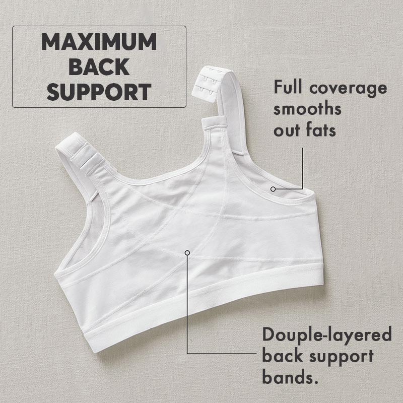 Seniorsbra - Women's 18-hour Front Closure Wireless Back Support Posture Full Coverage Bra