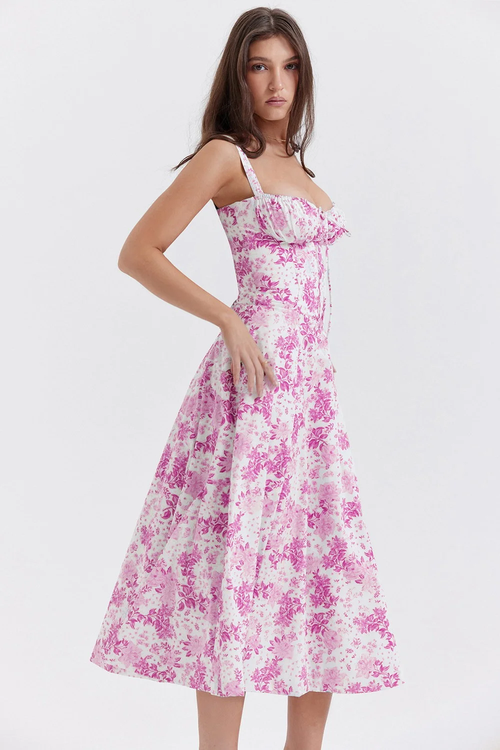 Summer Hot Sale 40% OFF - Comfortable Beauty-No underwire-Print Bustier Sundress