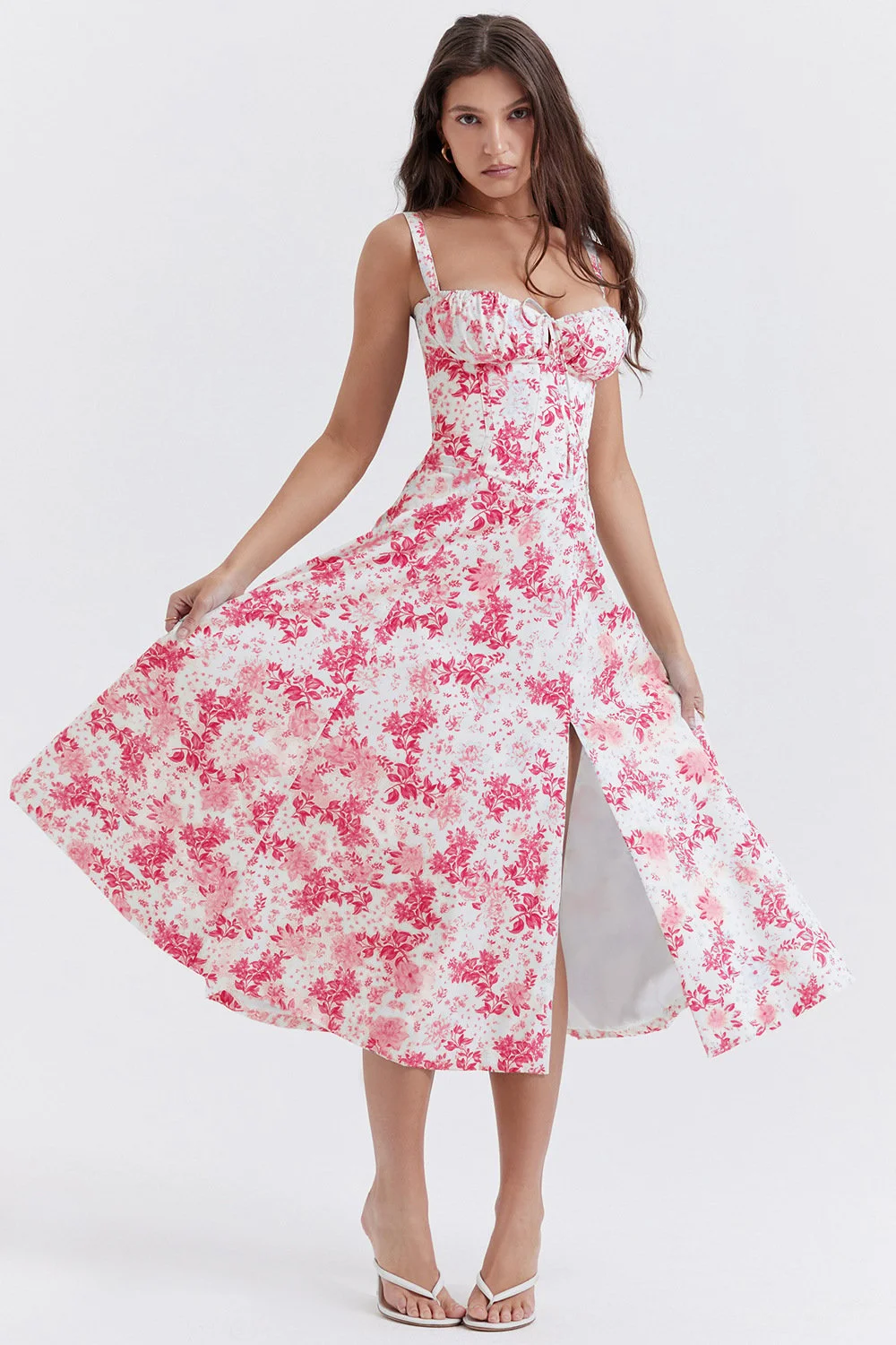 Summer Hot Sale 40% OFF - Comfortable Beauty-No underwire-Print Bustier Sundress