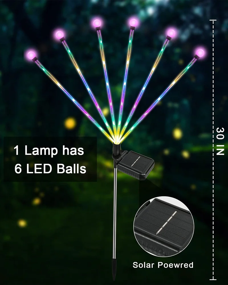 Summer Hot Sale 47% OFF - Solar Powered Firefly Garden Light