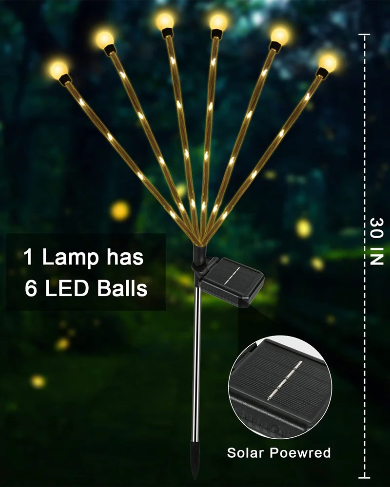 Summer Hot Sale 47% OFF - Solar Powered Firefly Garden Light