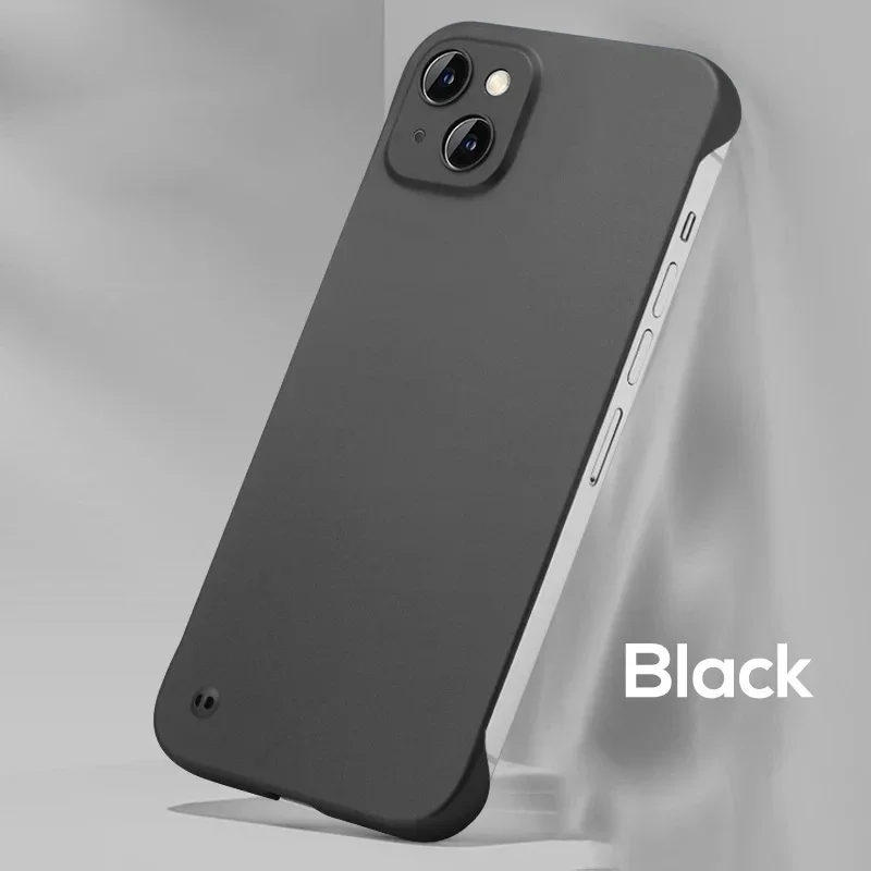 Ultra-thin frosted borderless case for iPhone