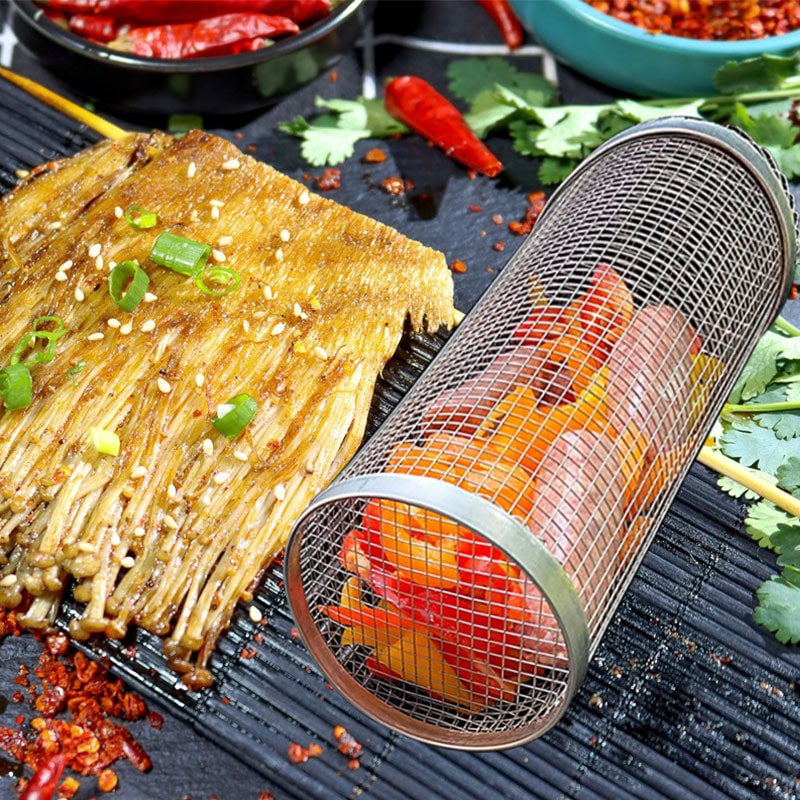 2023 Summer Hot Sale-Rolling Grilling Basket