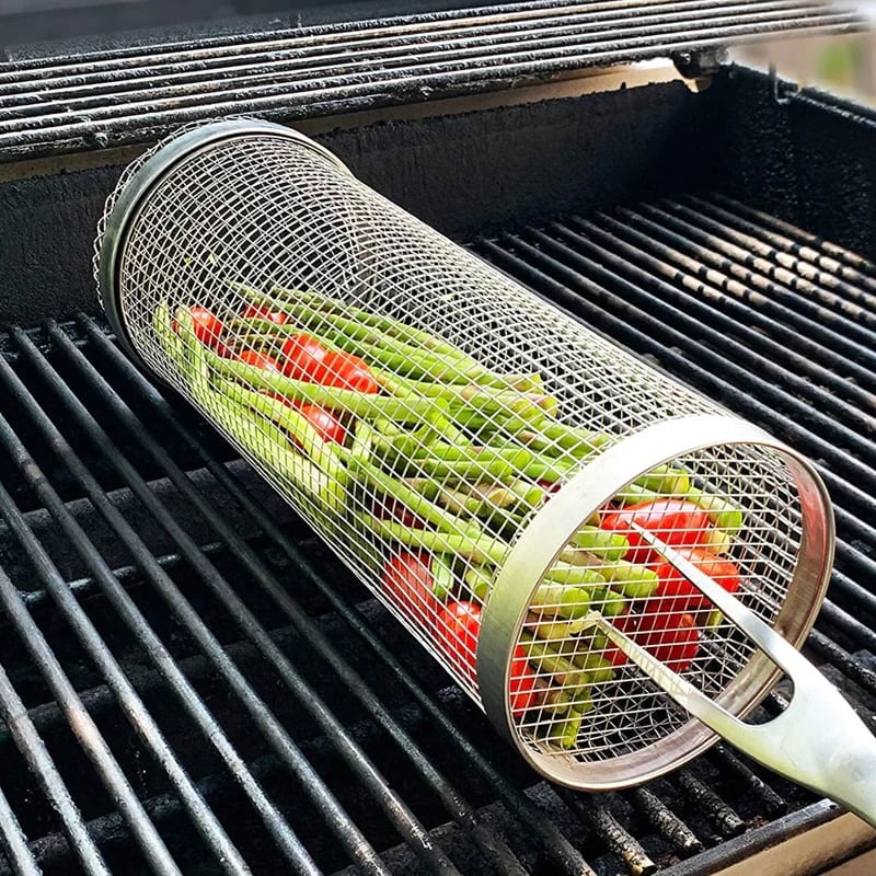 2023 Summer Hot Sale-Rolling Grilling Basket