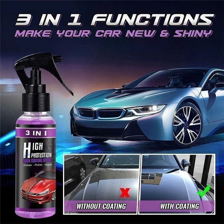 3 in 1 Ceramic Car Coating Spray (Buy 2 get 1 free)