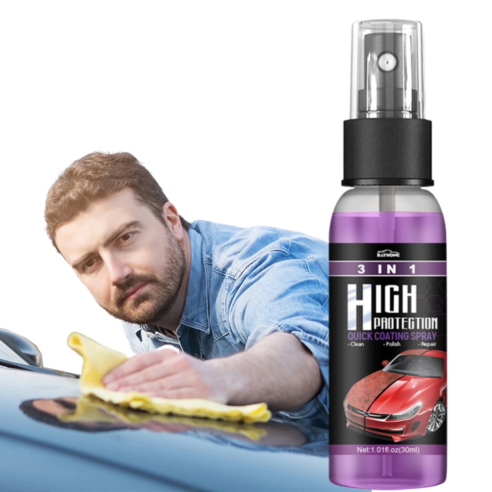 3 in 1 Ceramic Car Coating Spray (Buy 2 get 1 free)