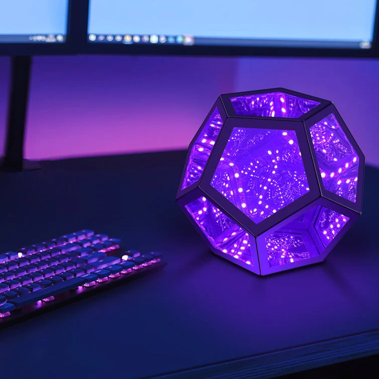 3D Infinity Dodecahedron Table Lamp - A visual feast through dimensions