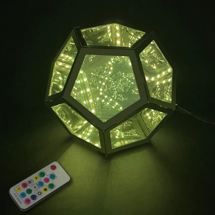 3D Infinity Dodecahedron Table Lamp - A visual feast through dimensions