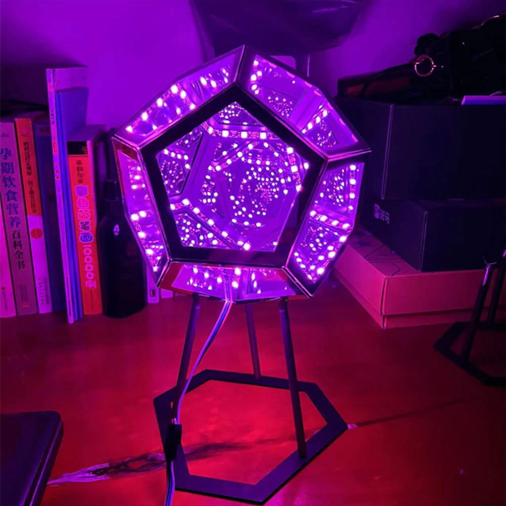 3D Infinity Dodecahedron Table Lamp - A visual feast through dimensions