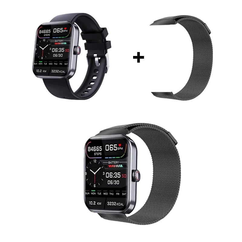 (All day monitoring of heart rate and blood pressure) Bluetooth fashion watch (Support 24 languages)