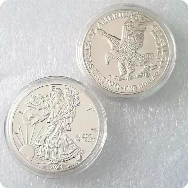 Boosgh AMERICAN EAGLE 2023 ONE OUNCE SILVER-PLATED COIN