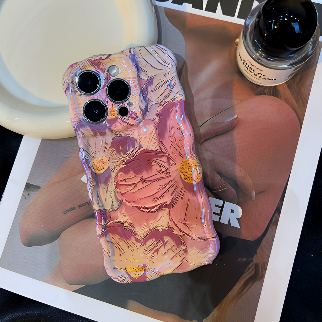 BijouHer Oil Painting Flower iPhone Case