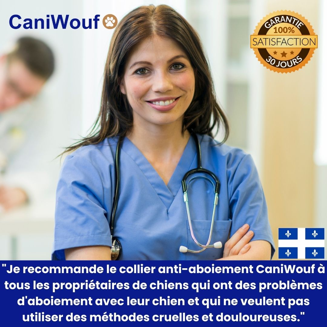 Caniwouf - Collier Anti-Aboiement Sans Douleur et Sans Danger
