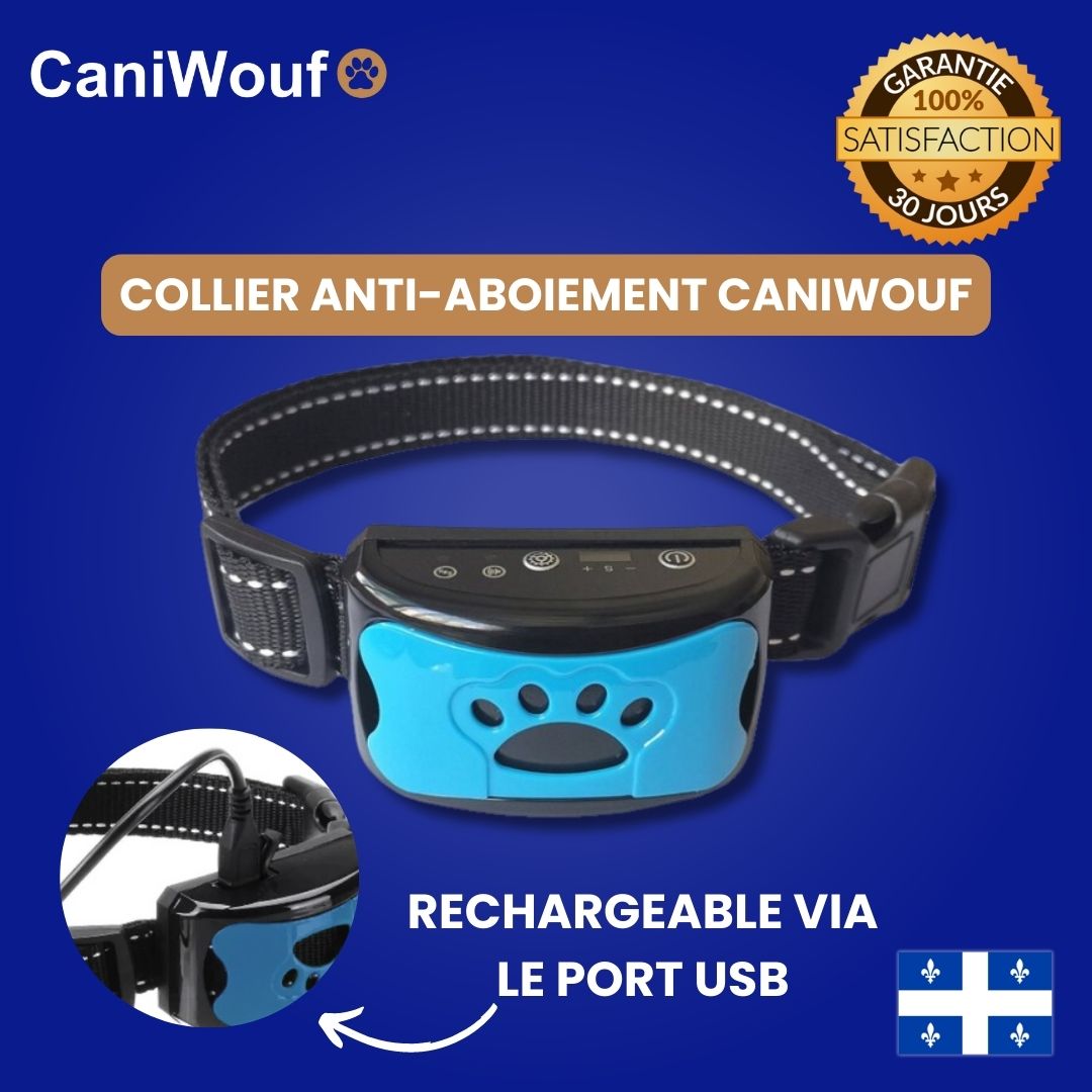 Caniwouf - Collier Anti-Aboiement Sans Douleur et Sans Danger