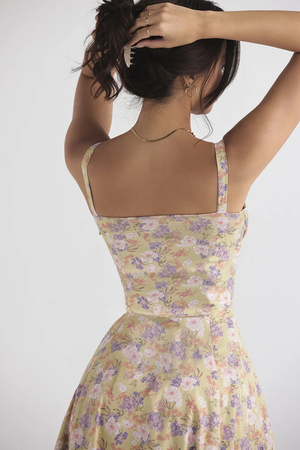 Comfortable Beauty-No underwire-Print Bustier Sundress