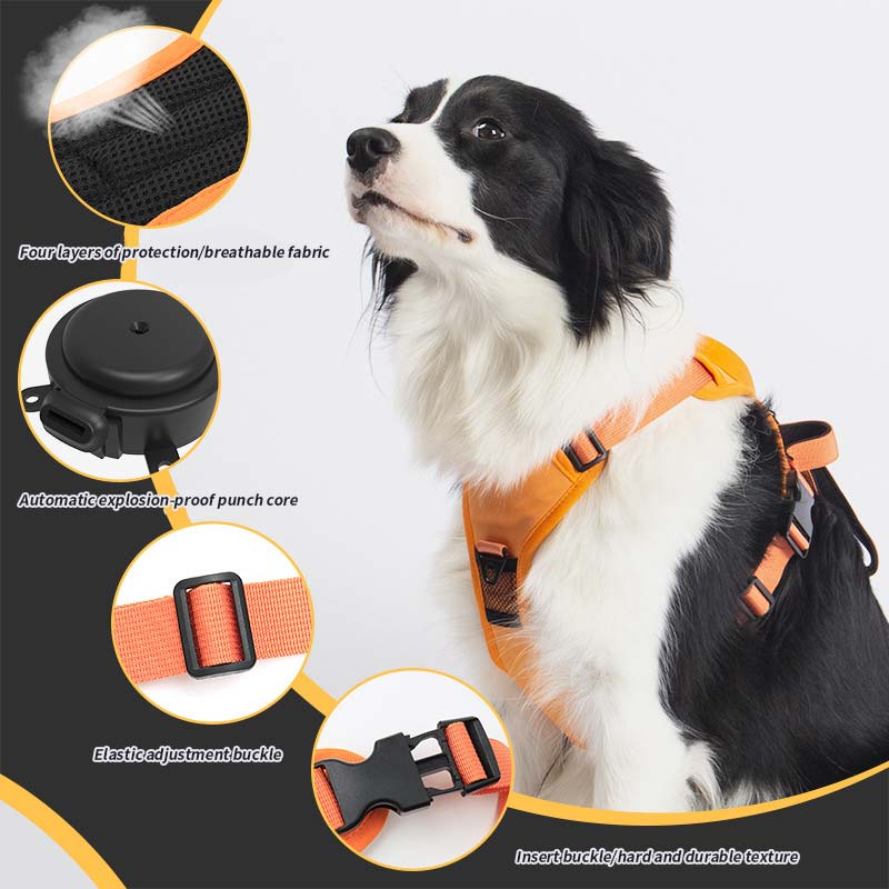 Dog Harness & Retractable Leash 2 in 1