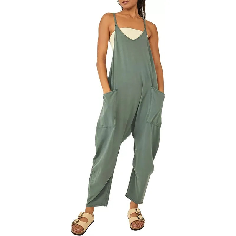 Hot Sale - Womens Casual Wide-Leg Jumpsuit