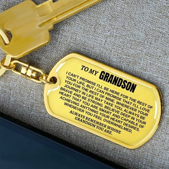 (Last Day 49%) To My Grandson - Remember Whose Grandson You Are - Unique Keychain