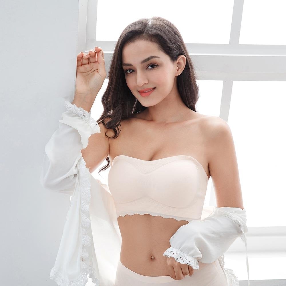 Last day 50% OFF - Ice Silk Non-slip Tube Top Strap Bra