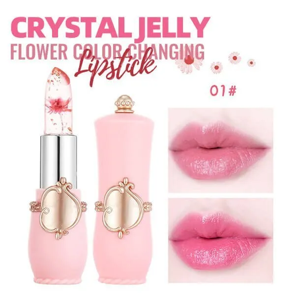 (Last Day 50% OFF) Crystal Jelly Flower Color Changing Lipstick - BEST GIFT