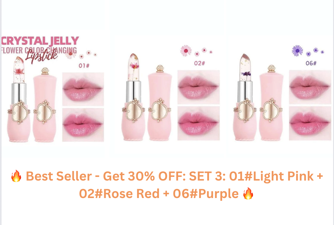 (Last Day 50% OFF) Crystal Jelly Flower Color Changing Lipstick - BEST GIFT