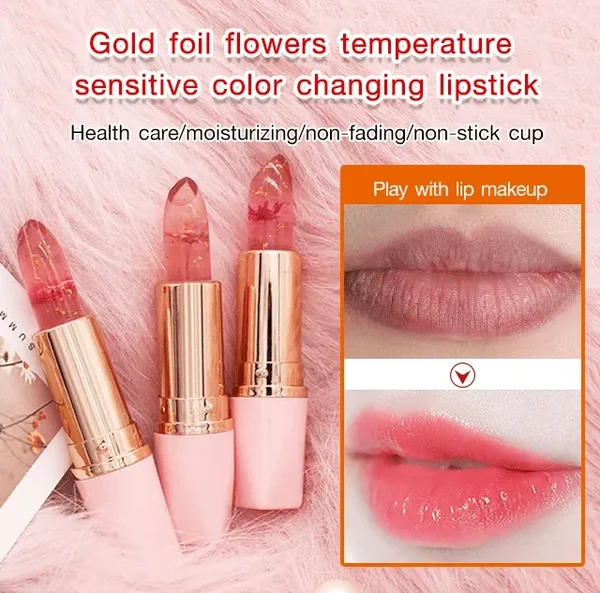 (Last Day 50% OFF) Crystal Jelly Flower Color Changing Lipstick - BEST GIFT