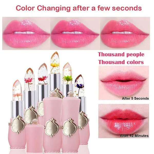 (Last Day 50% OFF) Crystal Jelly Flower Color Changing Lipstick - BEST GIFT