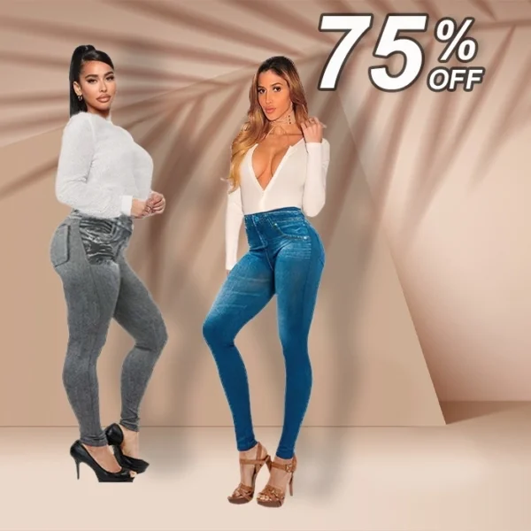 LAST DAY 70% OFF - Denim Leggings - Thermal Fleece Denim Jeggings