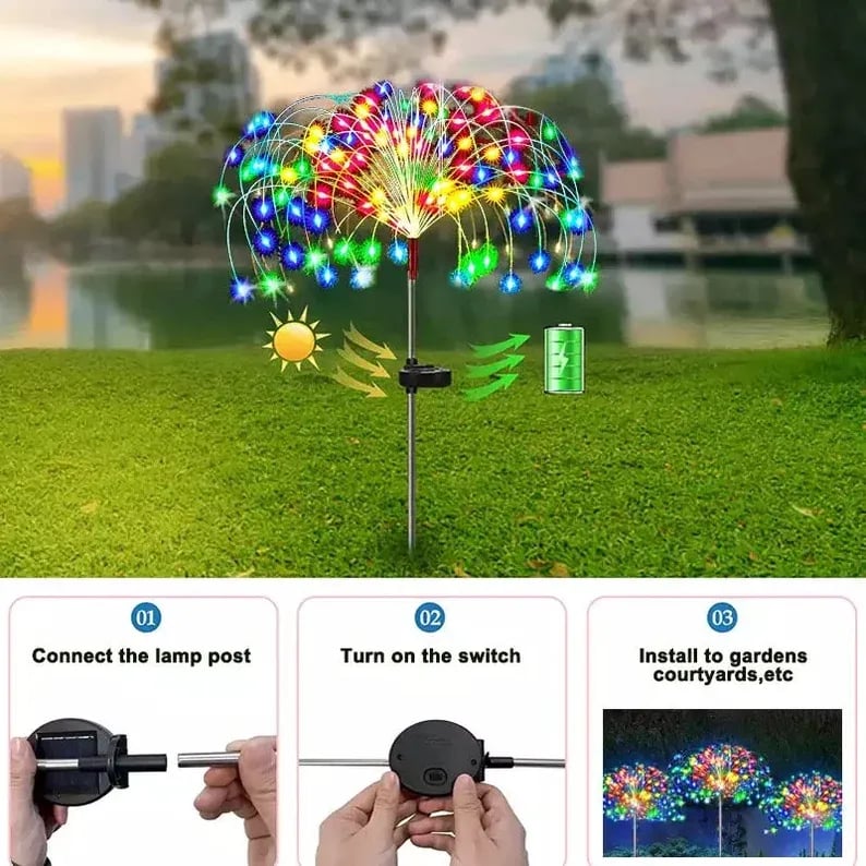 Conditiono LAST DAY 70% OFF - Waterproof Solar Garden Fireworks Lamp