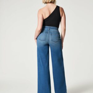 SEAMED FRONT WIDE LEG JEANS