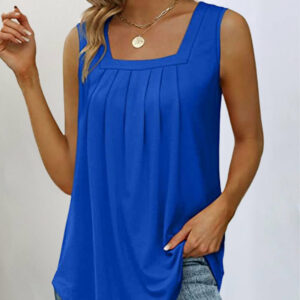 Square neck sleeveless tank top