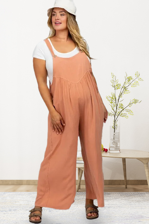 Straps Bib Overalls Wide Leg Jumpsuit