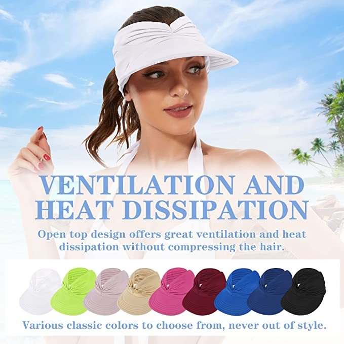 Summer Sun Visor Ponytail Hat