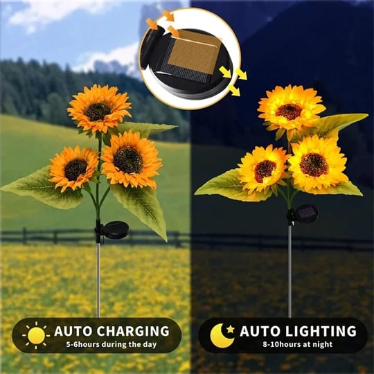 Waterproof Solar Sunflower Light