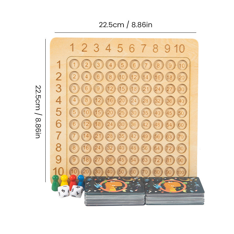 Wooden Montessori Multiplication Board Game