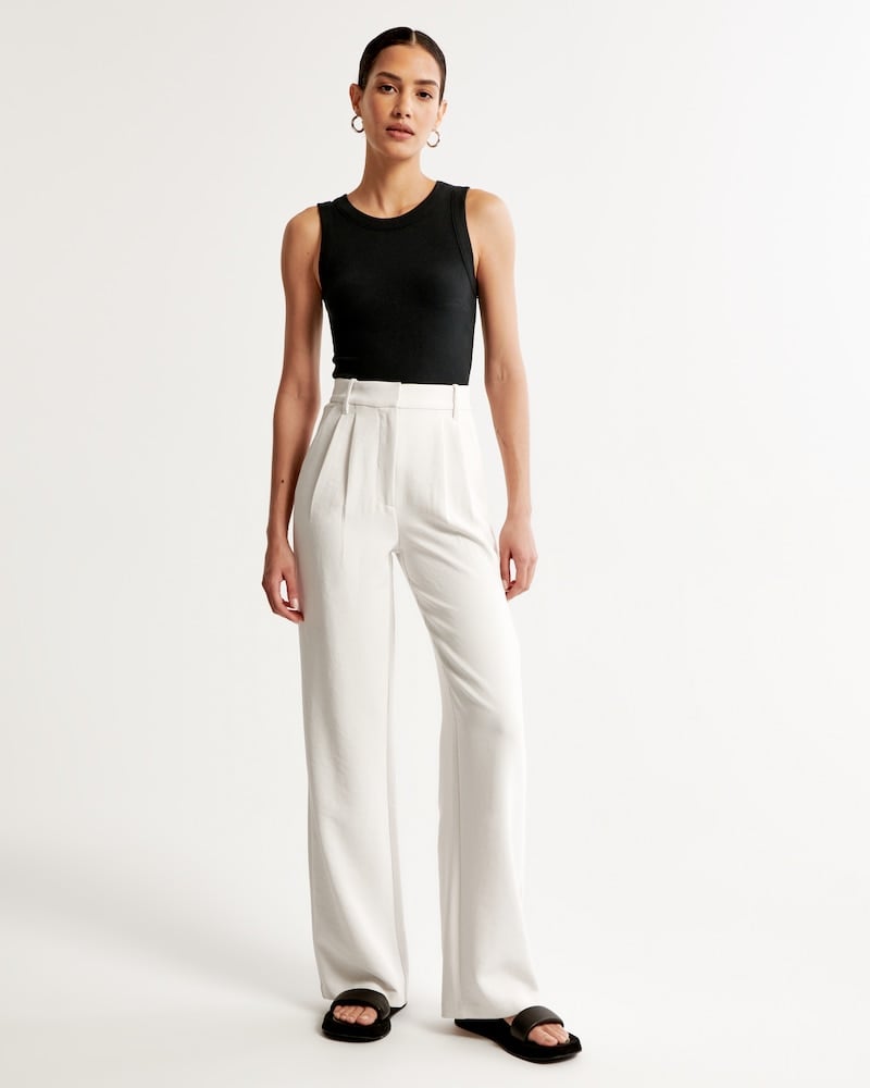 2023 NEW HIGH WAIST TAILORED WIDE LEG PANTS