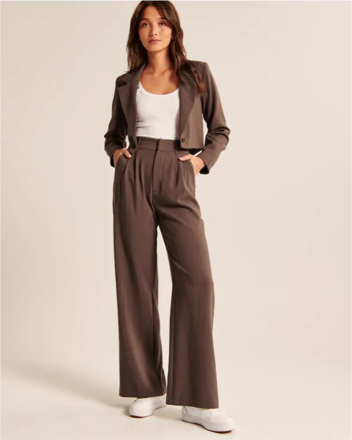 2023 NEW HIGH WAIST TAILORED WIDE LEG PANTS