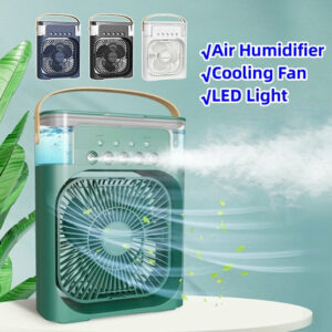 3 In 1 Air Humidifier Cooling USB Fan LED Night Light