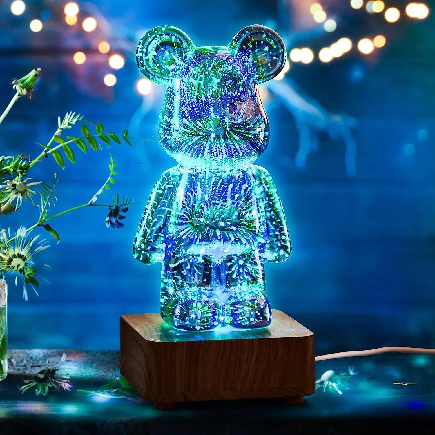 3D LED Firework Bear