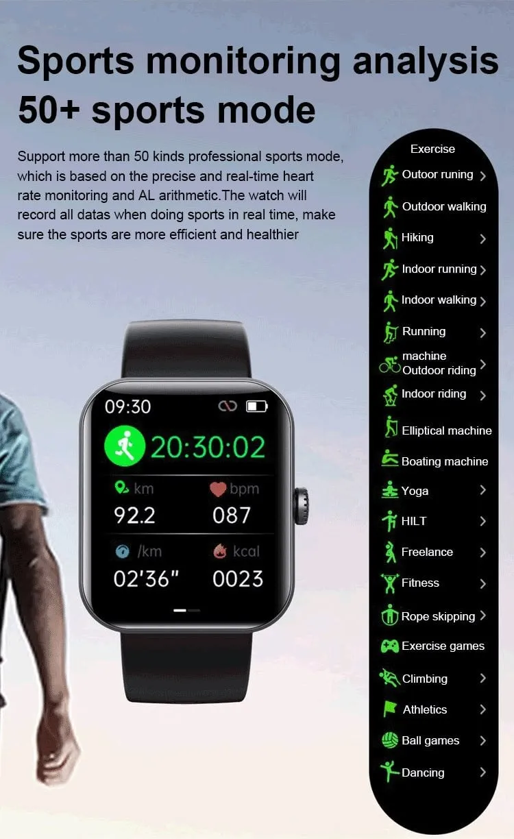 (All day monitoring of heart rate,blood sugar, and blood pressure) Bluetooth