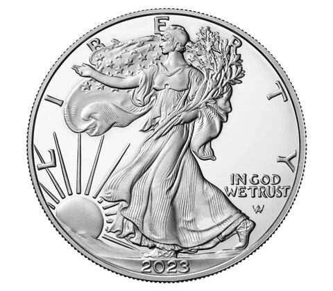 Boosgh AMERICAN EAGLE 2023 ONE OUNCE SILVER-PLATED COIN