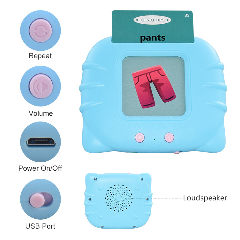 Audible Flashcard Device + Flashcards (224 Cards)