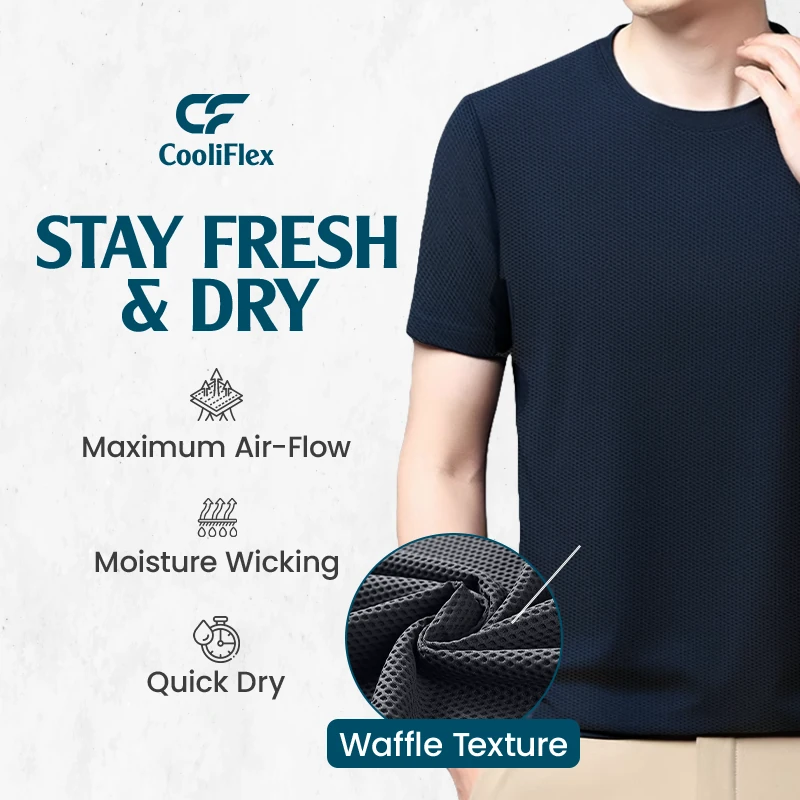 CooliFlex - Breathable Ice Silk Waffle Weave T-Shirt