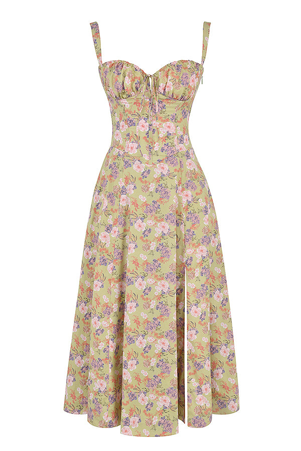 Haventic Floral Snatched Waist Dress