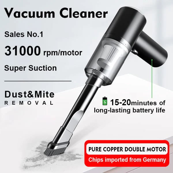 (Hot Sale - SAVE 40% OFF) Wireless Handheld Car Vacuum Cleaner