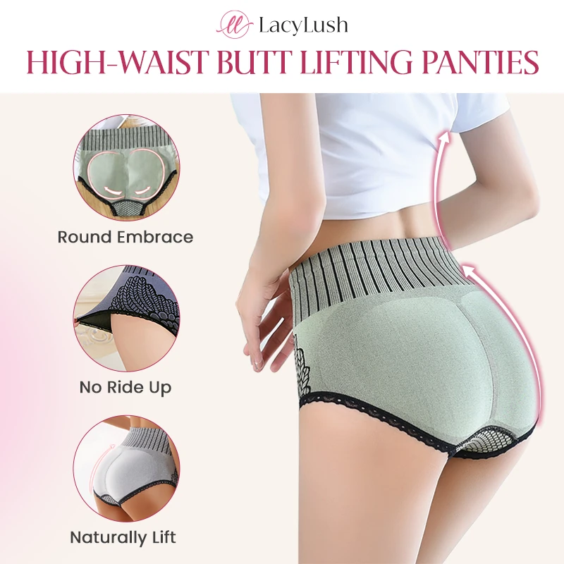 LacyLush - Graphene-Infused High Waist Shaping Panties