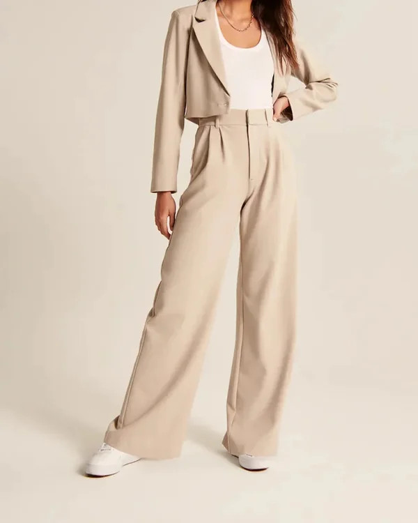 Last Day 49%OFF - HIGH WAIST TAILORED WIDE LEG PANTS